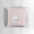 Soft, patterned pillow featuring a cute, cartoon-style borzoi dog breed design