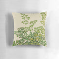 Maidenhair fern print throw pillow with botanical, vintage-inspired design