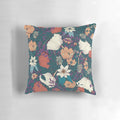 Botanical pattern pillow with elegant floral design and decorative elements