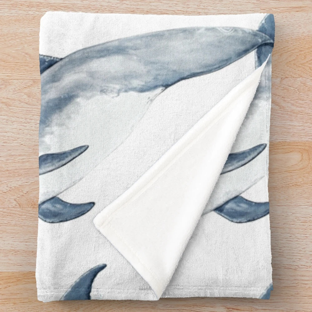 Bottlenose dolphin plush blanket with a unique and trendy design