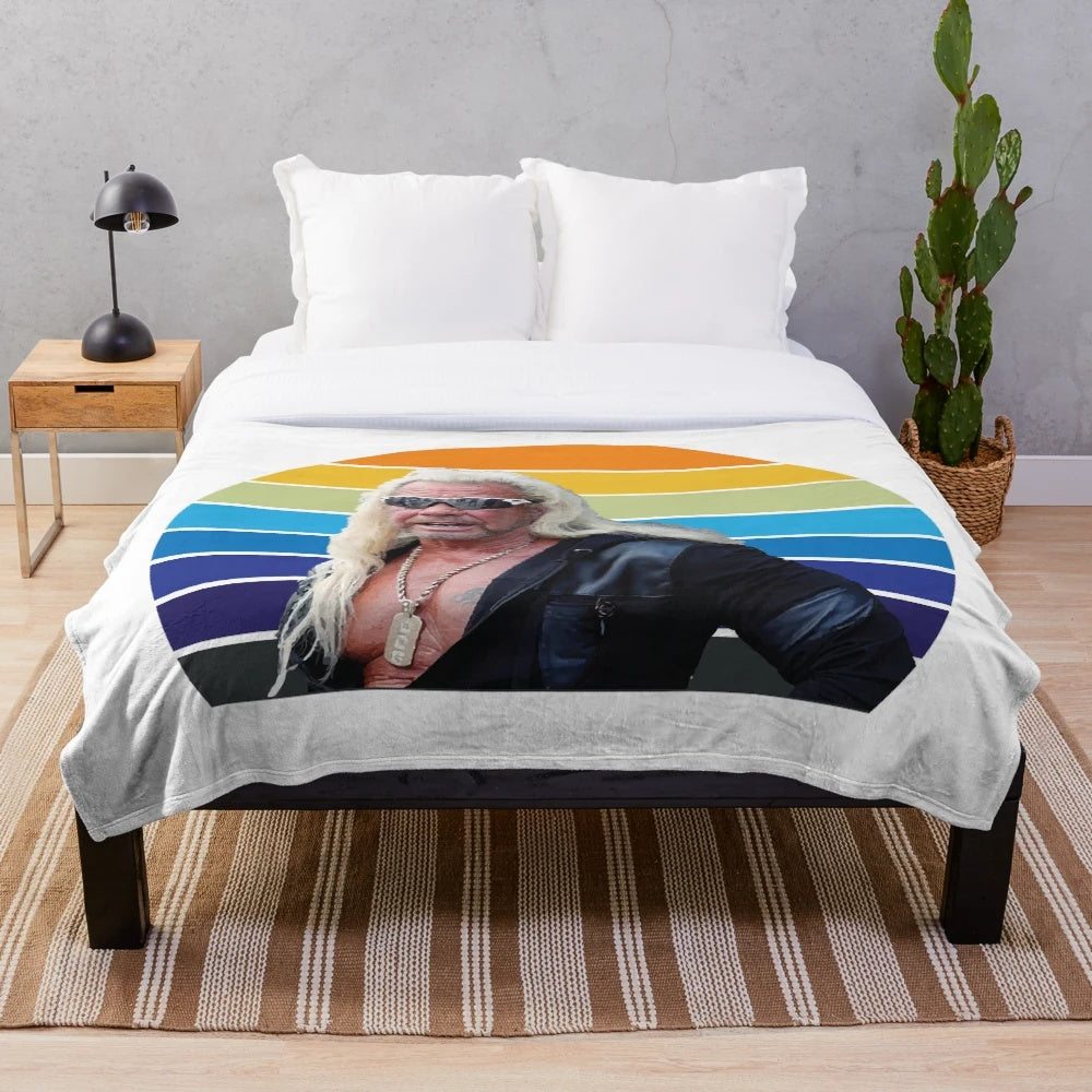 Dog the Bounty Hunter Themed Plush Blanket