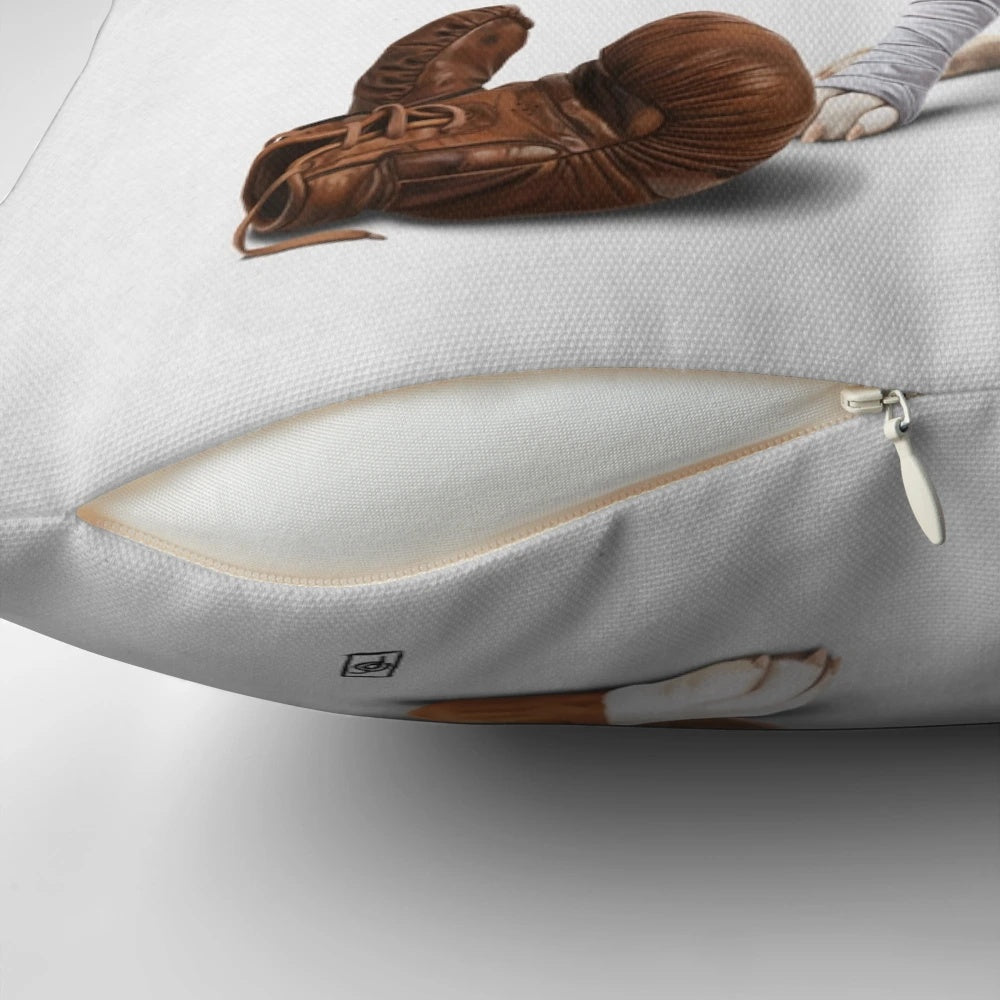 Boxer (Wordless) Pillow, a soft and expressive animal-inspired home accent