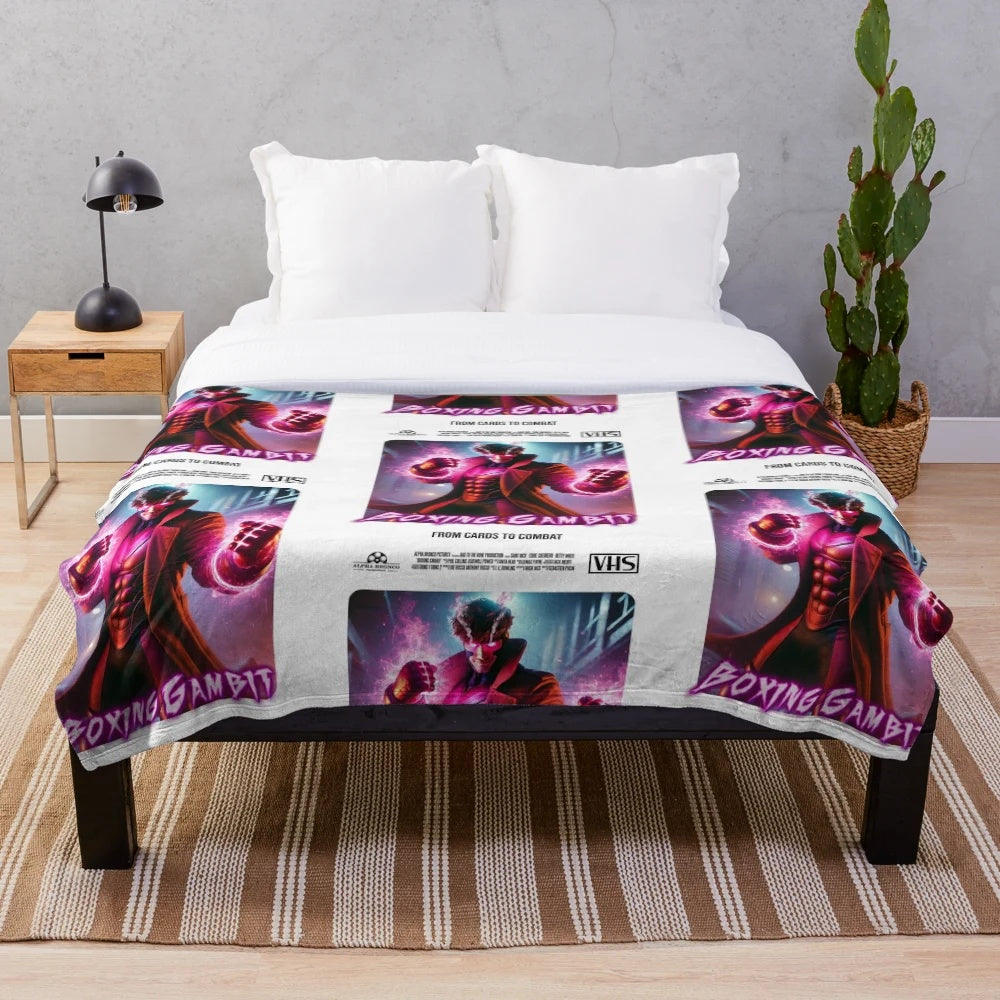 Boxing-Inspired Gambit Plush Blanket
