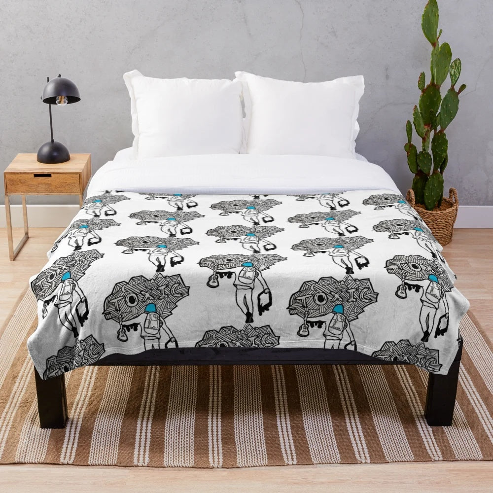 Boywithuke-inspired plush blanket featuring anime-style design and uke music themes
