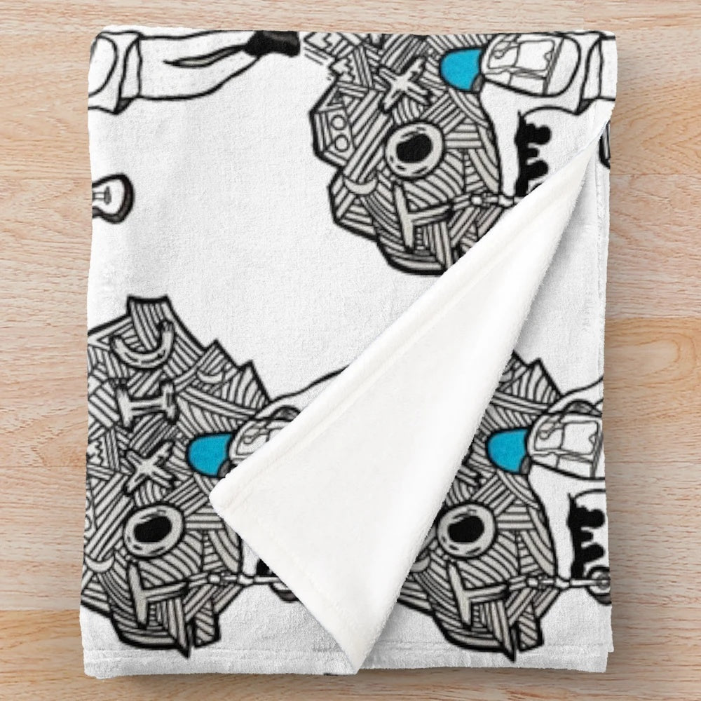 Boywithuke-inspired plush blanket featuring anime-style design and uke music themes