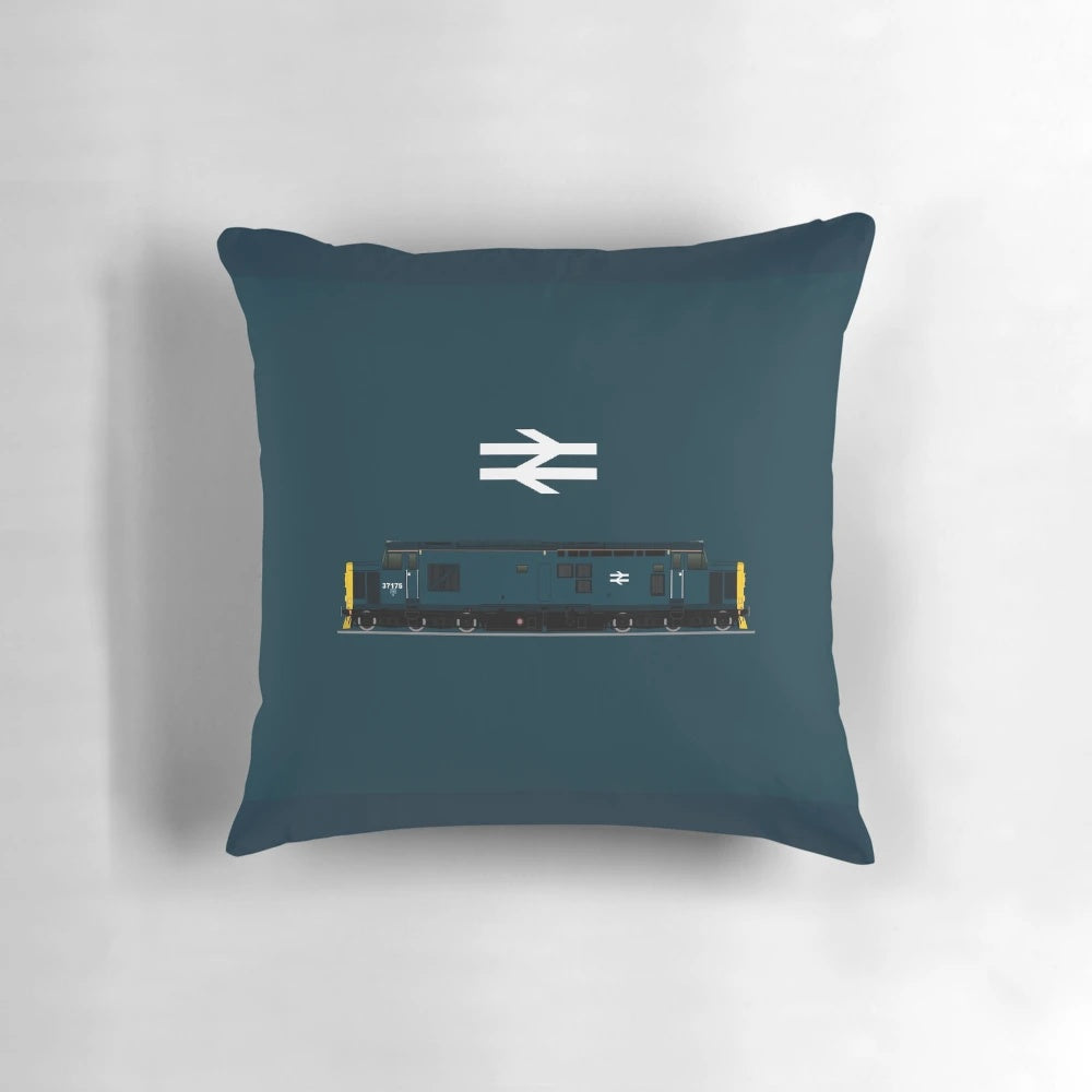 BR Blue Class 37 Diesel Locomotive Pillow - Soft, Comfortable Pillow for Train Lovers
