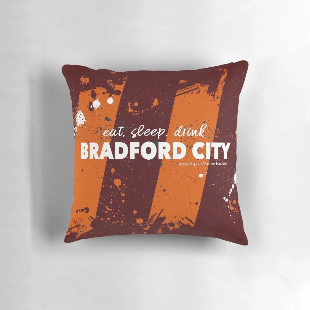 Bradford City FC Fan Pillow with Splash Design