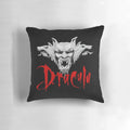Dracula-themed pillow with Bram Stoker's iconic vampire design