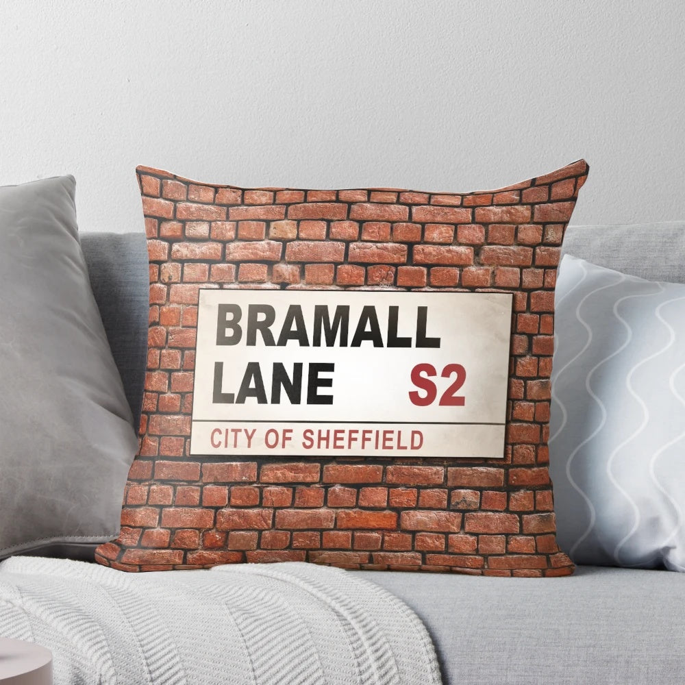Bramall Lane Street Sign Pillow - Sheffield United Football Club Memorabilia