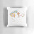 Illustrated pillow featuring baby mice from the Brambly Hedge children's book series by Jill Barklem