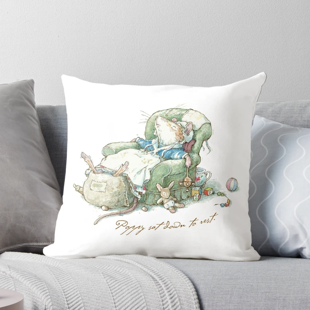 Brambly Hedge Poppy Resting Pillow with Detailed Countryside Scene