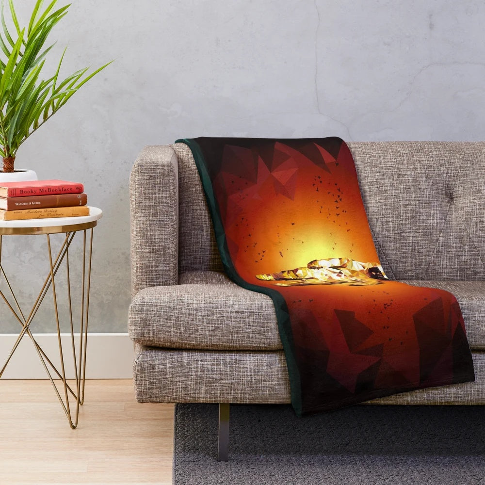 Brand New inspired poly art plush blanket