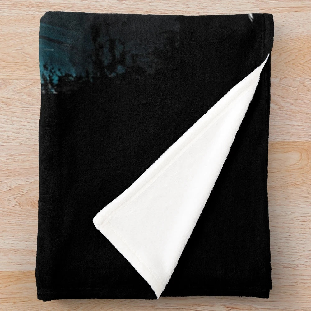 Brandon Lee's The Crow character on a plush blanket