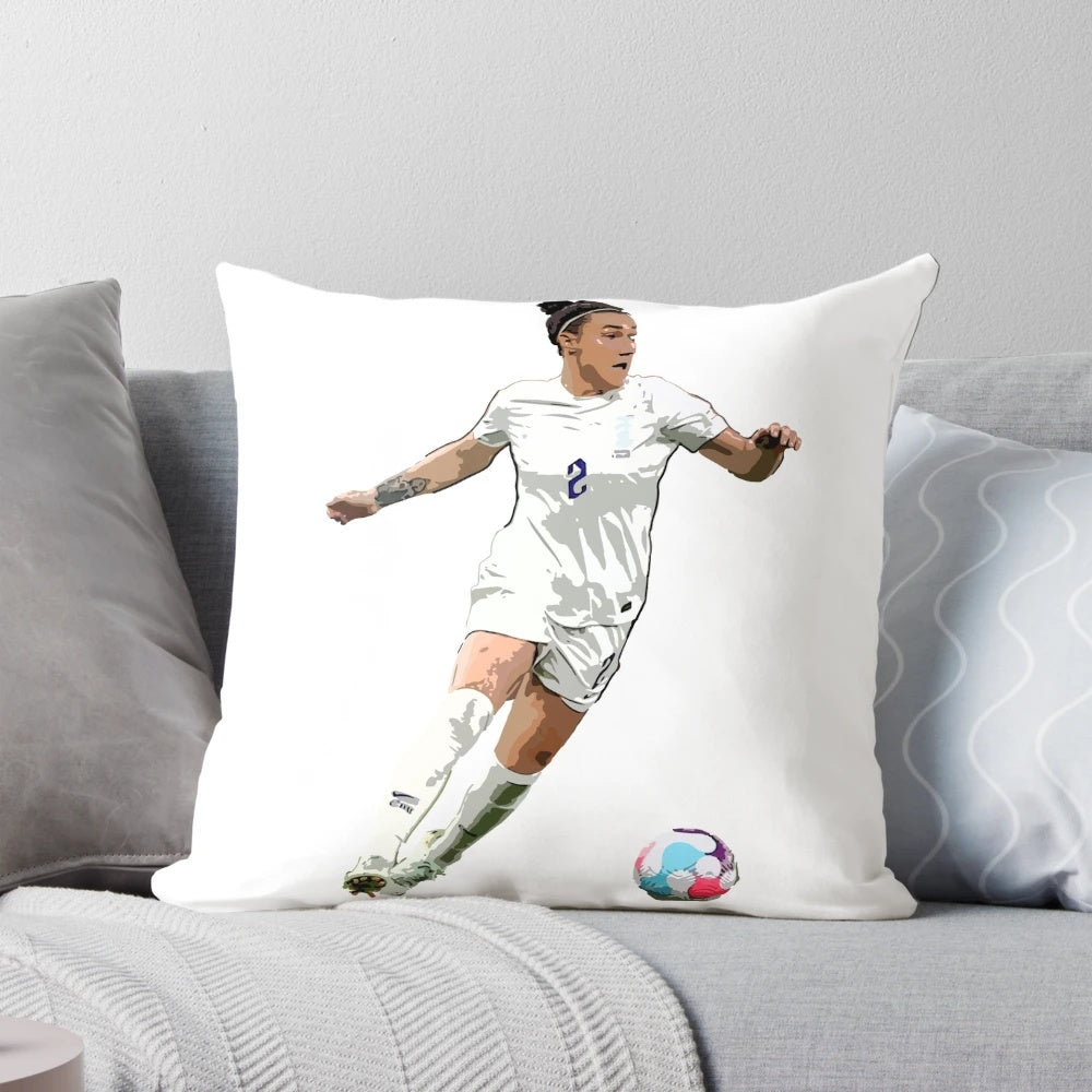 Brass Lucy Bronze Pillow - Decorative Pillow Celebrating England's Iconic Women's Football Player