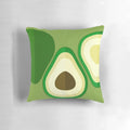 Bravocado! Avocado-themed decorative pillow with a repeating avocado pattern
