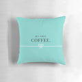 Breakfast-themed throw pillow with Tiffany's style