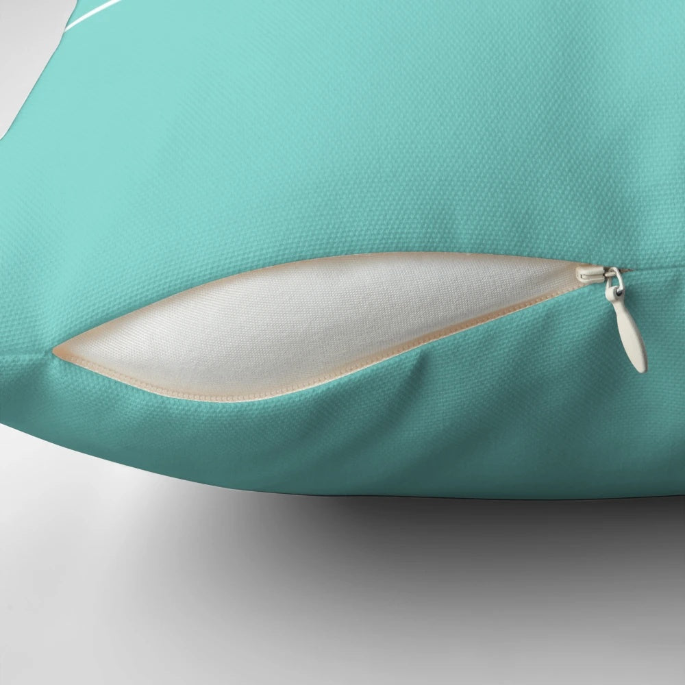 Breakfast-themed throw pillow with Tiffany's style