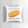 Hashbrown moment pillow, a breakfast themed, comfortable and cozy pillow for your home