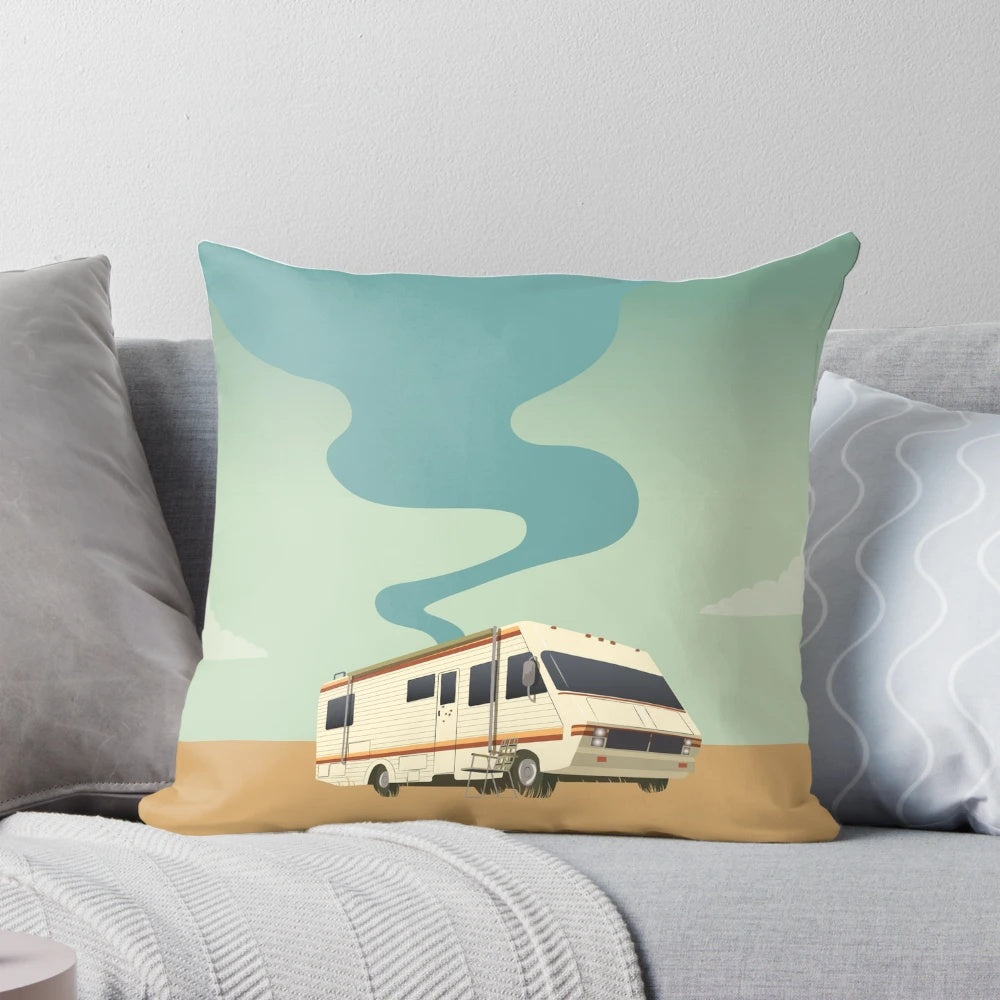 Breaking Bad Crystal Ship RV Pillow featuring Walter White and Jesse Pinkman