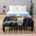 Breaking Bad inspired plush blanket featuring Jesse Pinkman and Walter White