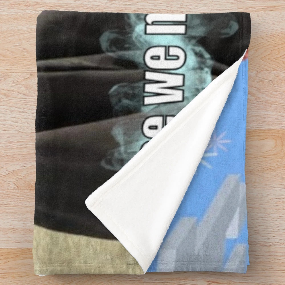 Breaking Bad inspired plush blanket featuring Jesse Pinkman and Walter White