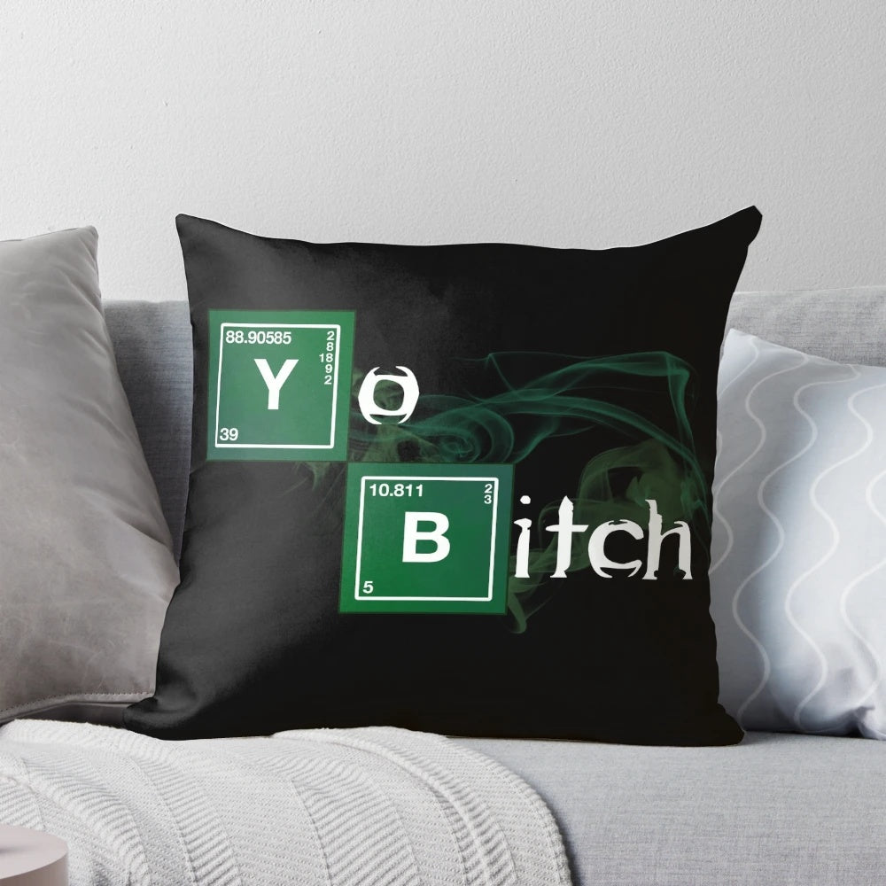 Breaking Bad 'Yo Bitch' Themed Pillow - Comfortable and Humorous TV Show Merchandise