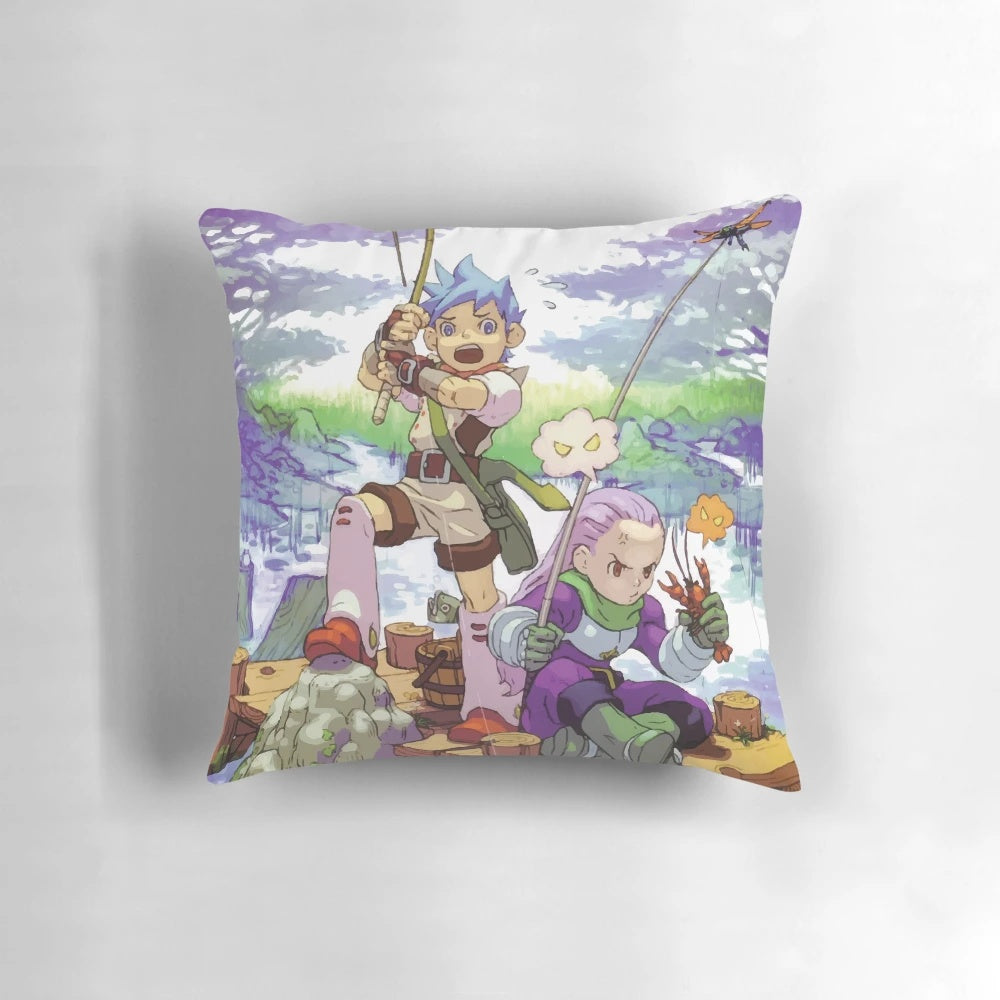 Breath of Fire 3 video game-inspired throw pillow featuring the iconic character artwork