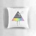 A soft, breathable pillow with a triangle and bird design, creating a calming and serene atmosphere for restful sleep.