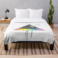 Breathe Cozy Plush Blanket with Vibrant Triangle and Bird Design