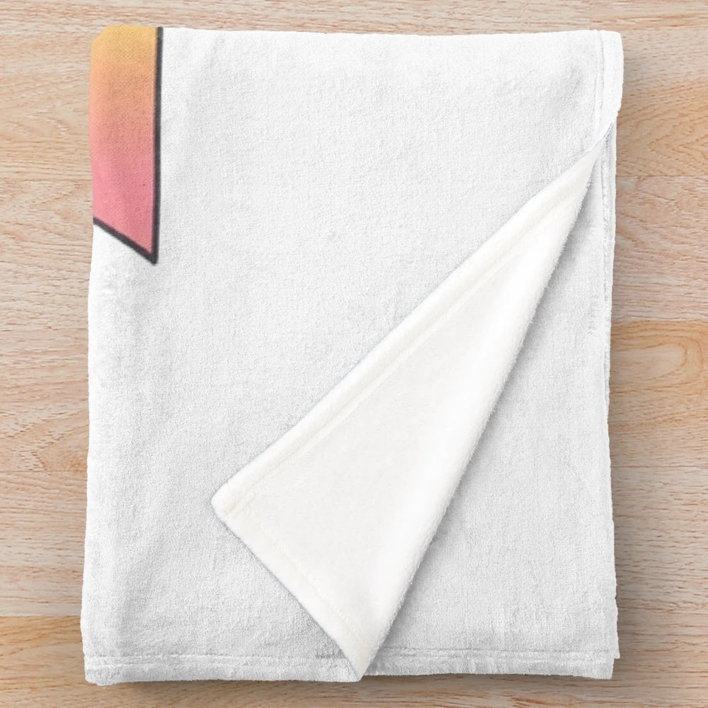 Breathe Cozy Plush Blanket with Vibrant Triangle and Bird Design