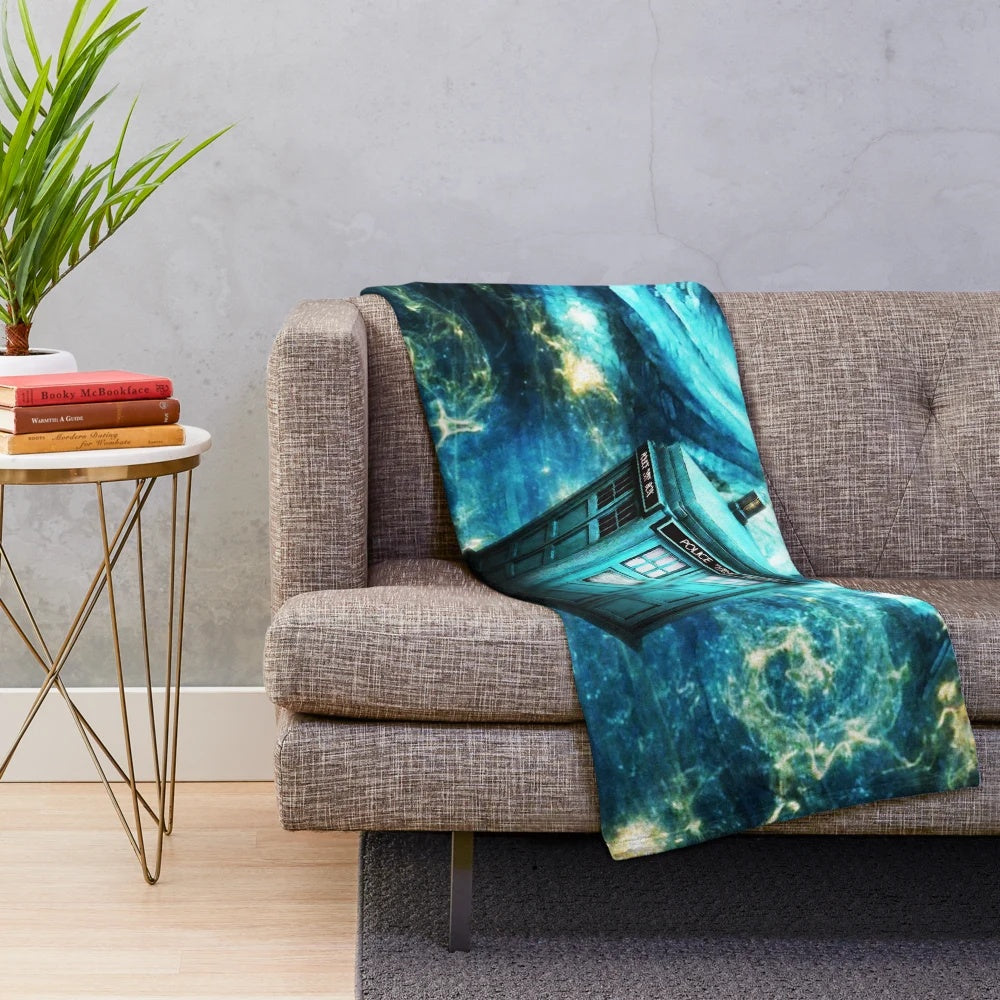 Starry night plush blanket featuring Van Gogh's iconic painting