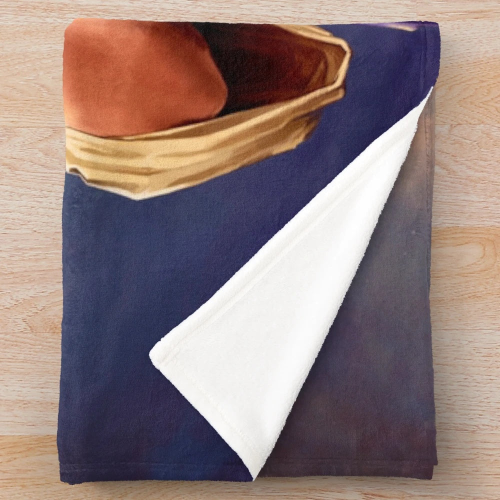 Brendan Fraser Inspired Plush Blanket with Saint Brendan Religious Artwork