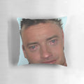 Brendan Fraser "Just Fuck My Shit Up" meme printed on a high-quality pillow