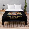 Bret Michaels inspired plush blanket featuring a rock music design