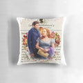 Bridgerton-inspired pillow with Penelope Featherington and Colin Bridgerton designs