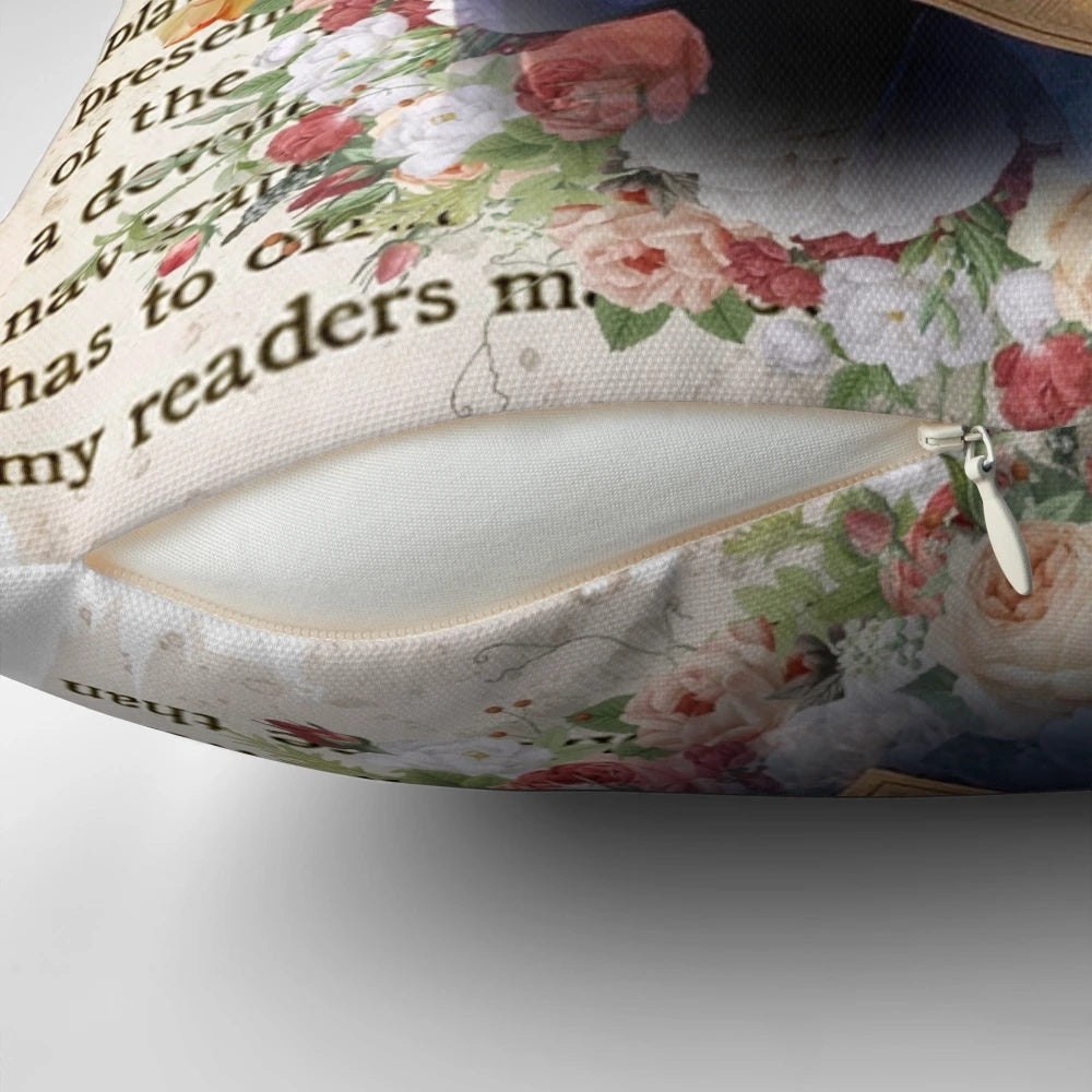 Bridgerton-inspired pillow with Penelope Featherington and Colin Bridgerton designs