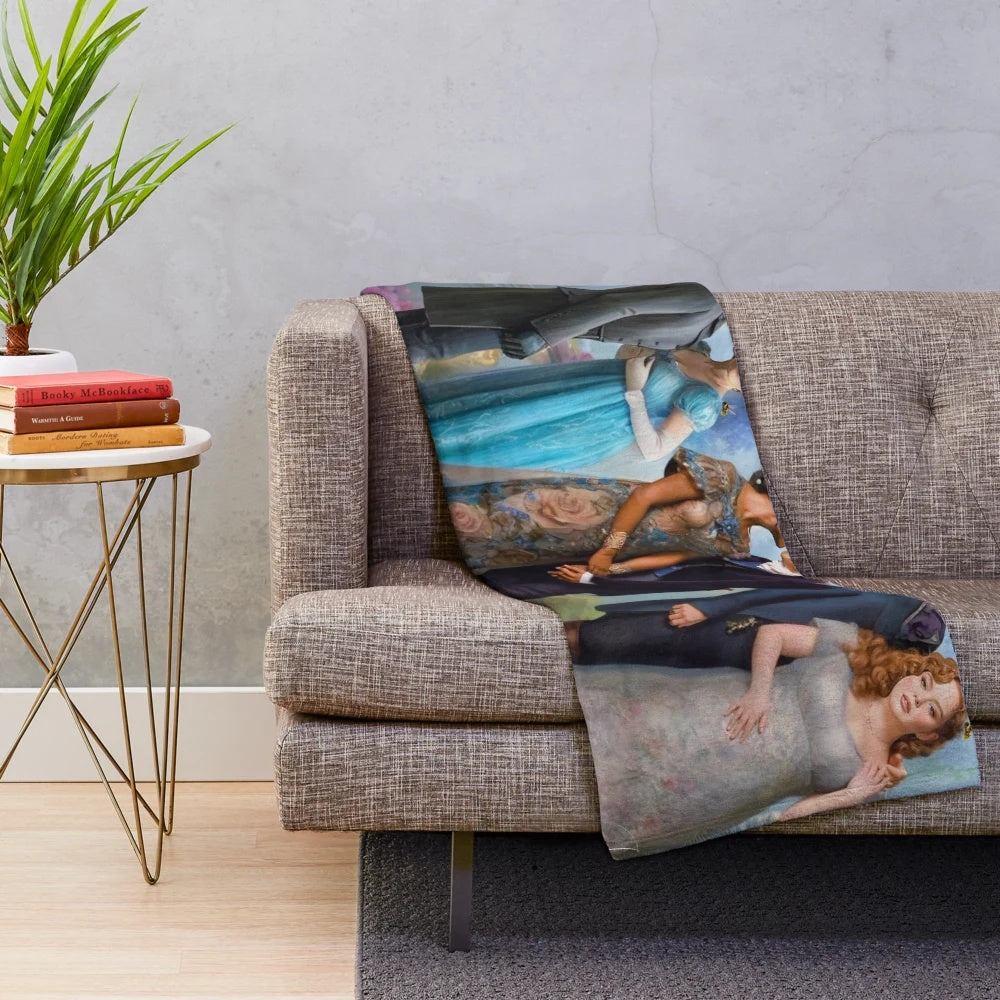Soft, plush Bridgerton-inspired blanket with floral design