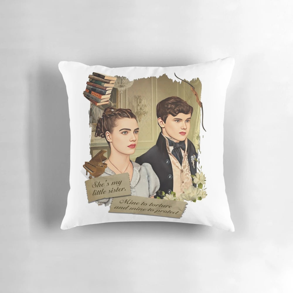 Bridgerton Netflix Hyacinth and Gregory Bridgerton Pillow