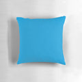 Vibrant blue solid color pillow for home decor