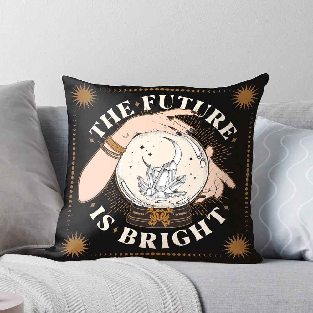 Bright Future Celestial Pillow with Inspiring Quotes about the Bright Future
