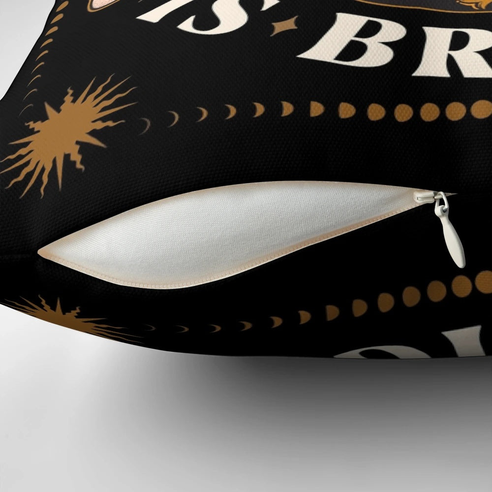 Bright Future Celestial Pillow with Inspiring Quotes about the Bright Future