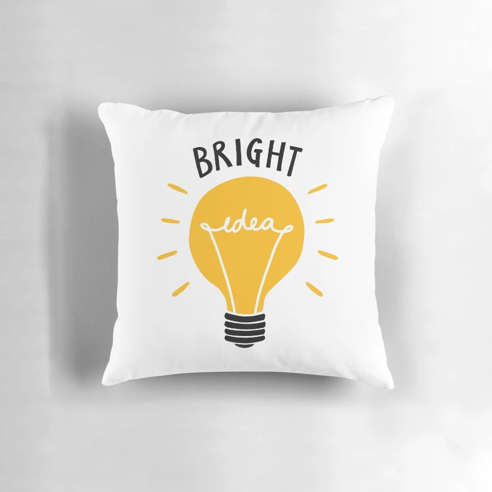 Bright, creative, inspirational handlettered decorative pillow