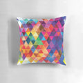 Colorful watercolor triangles pattern throw pillow for modern, boho-inspired home decor