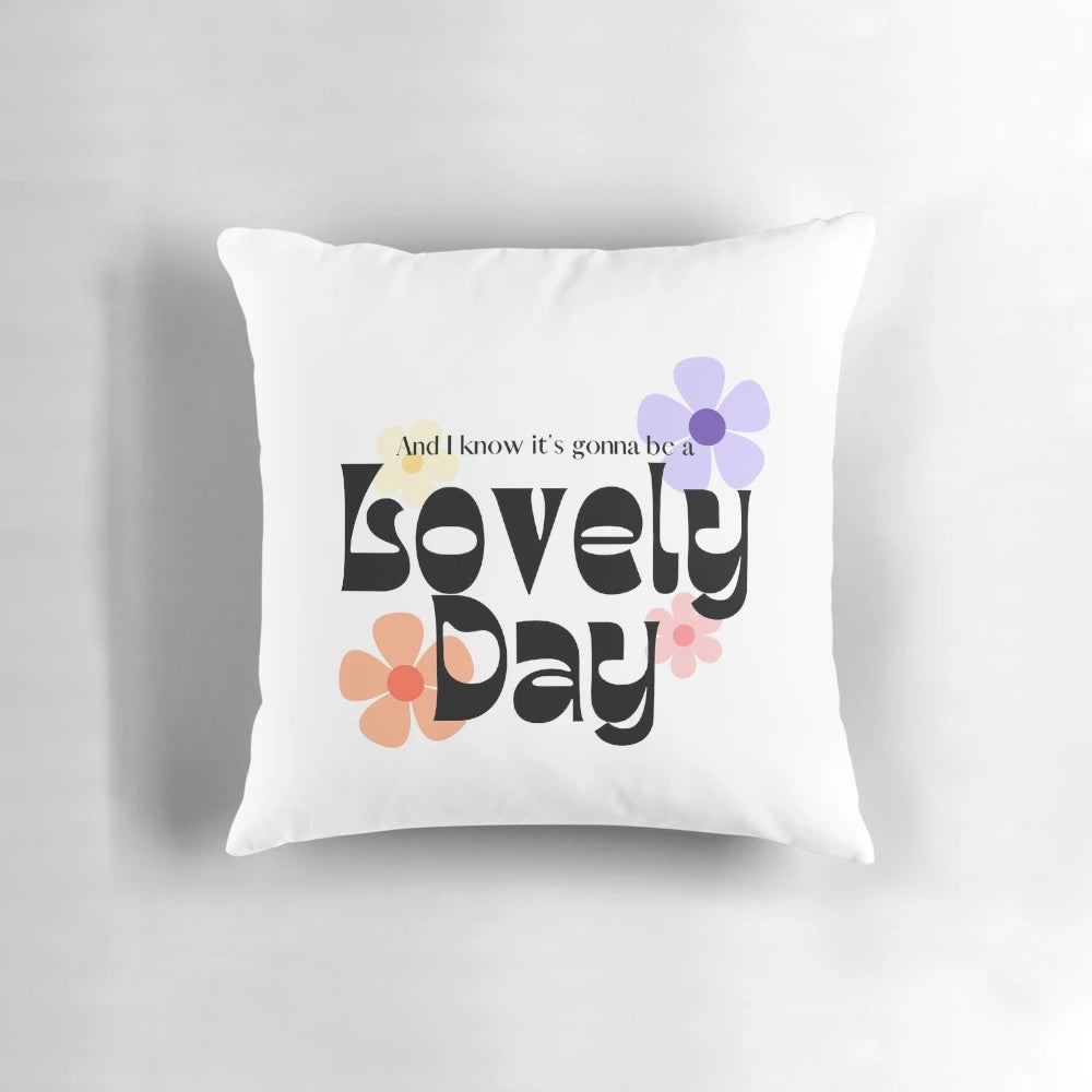 Lovely Day Sticker Pillow featuring the iconic song by Bill Withers