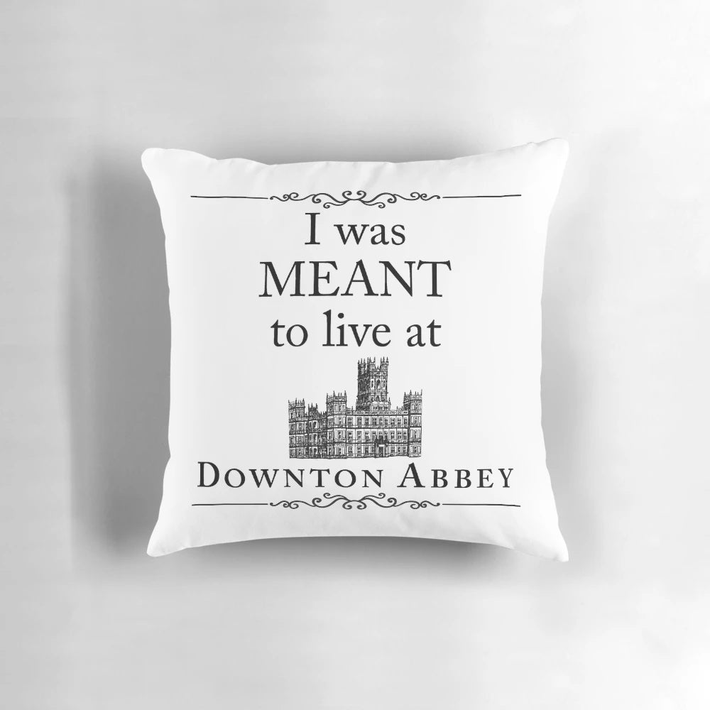 Elegant Downton Abbey inspired pillow featuring a cozy, historical design