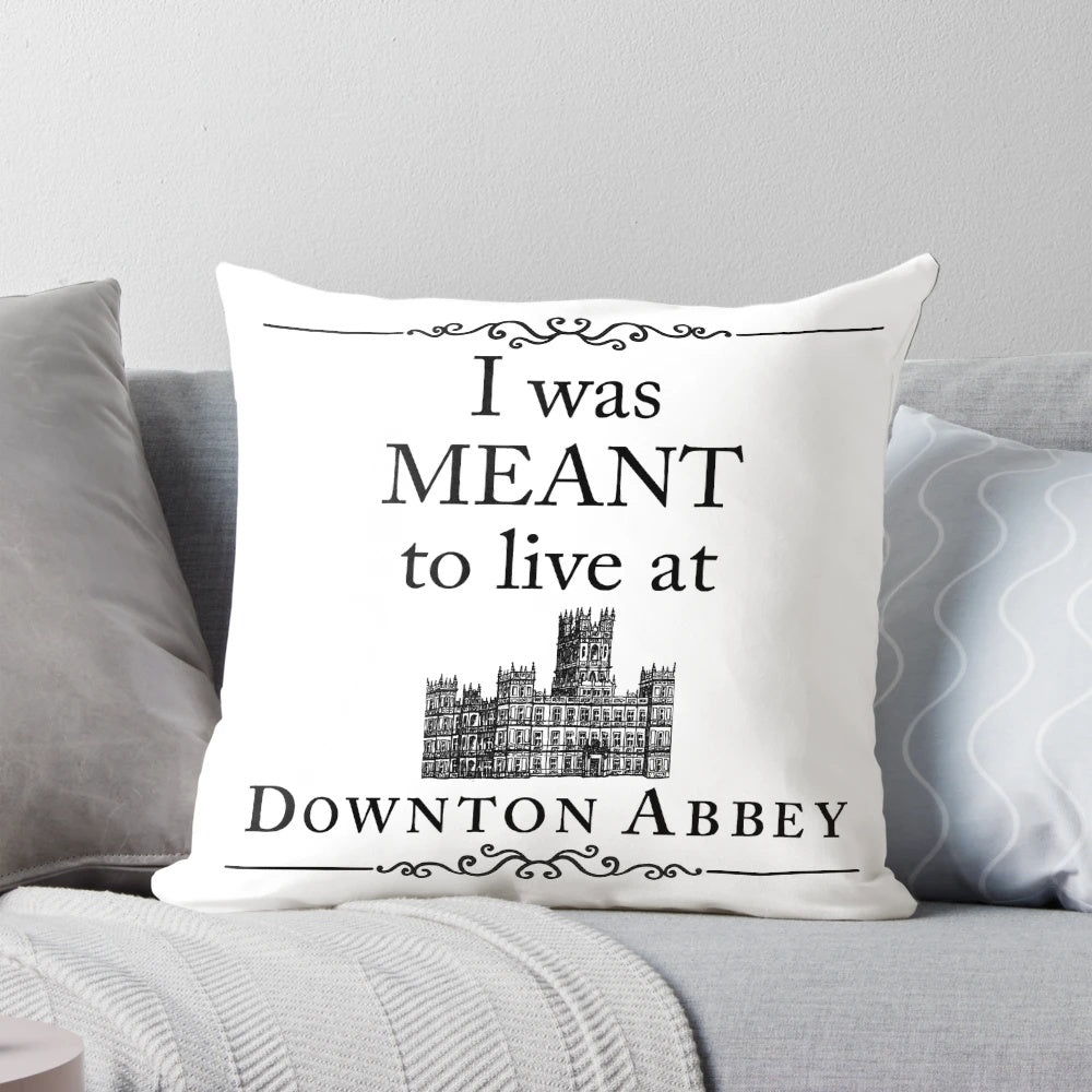 Elegant Downton Abbey inspired pillow featuring a cozy, historical design