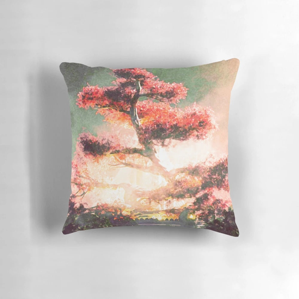 Ellcrys Pillow featuring a stunning fantasy landscape from The Shannara Chronicles