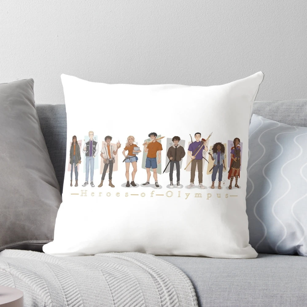 Heroes of Olympus Pillow featuring Percy Jackson, Jason Grace, Piper Mclean, and Nico Diangelo