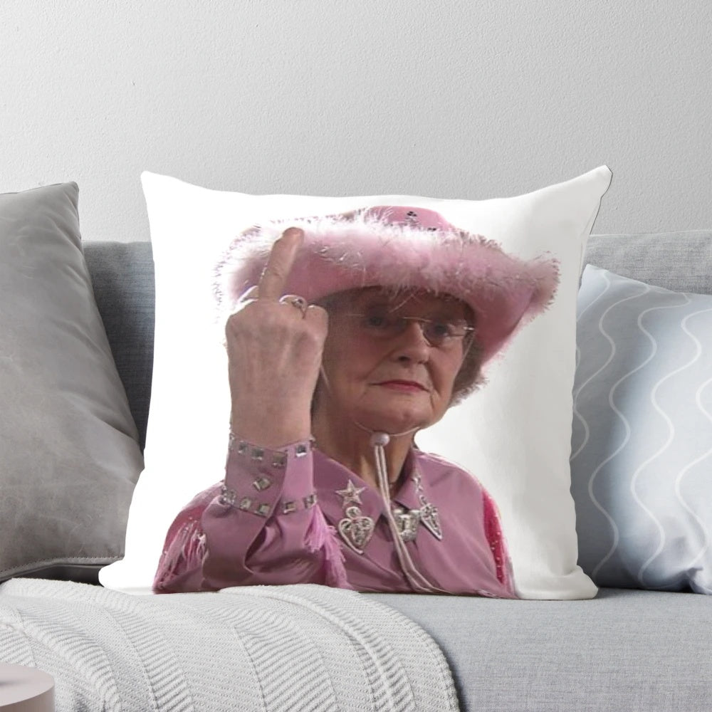 "Gavin & Stacey" Middle Finger Pillow featuring Doris, Mick Shipman, and other beloved characters