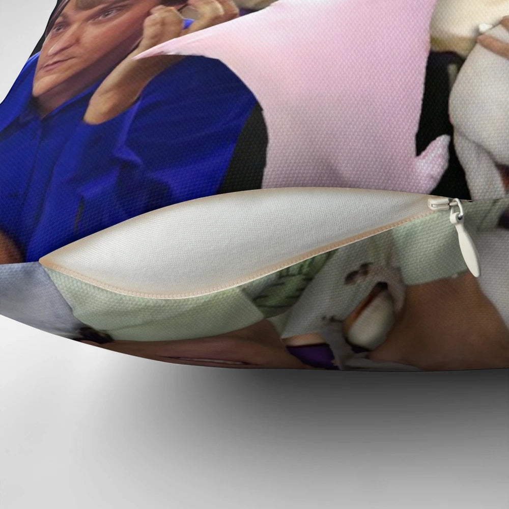 Mr. G from the hit Australian comedy show "Summer Heights High" depicted on a soft, decorative pillow.